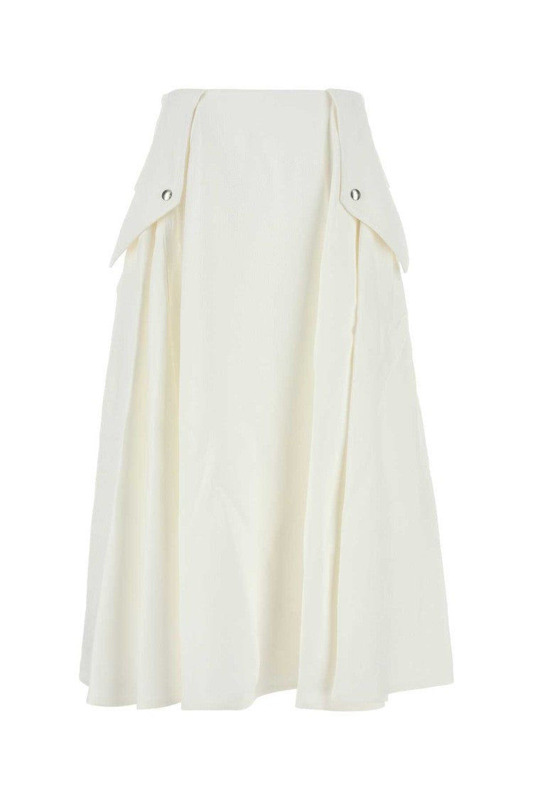 Bottega Veneta White Viscose Blend Skirt