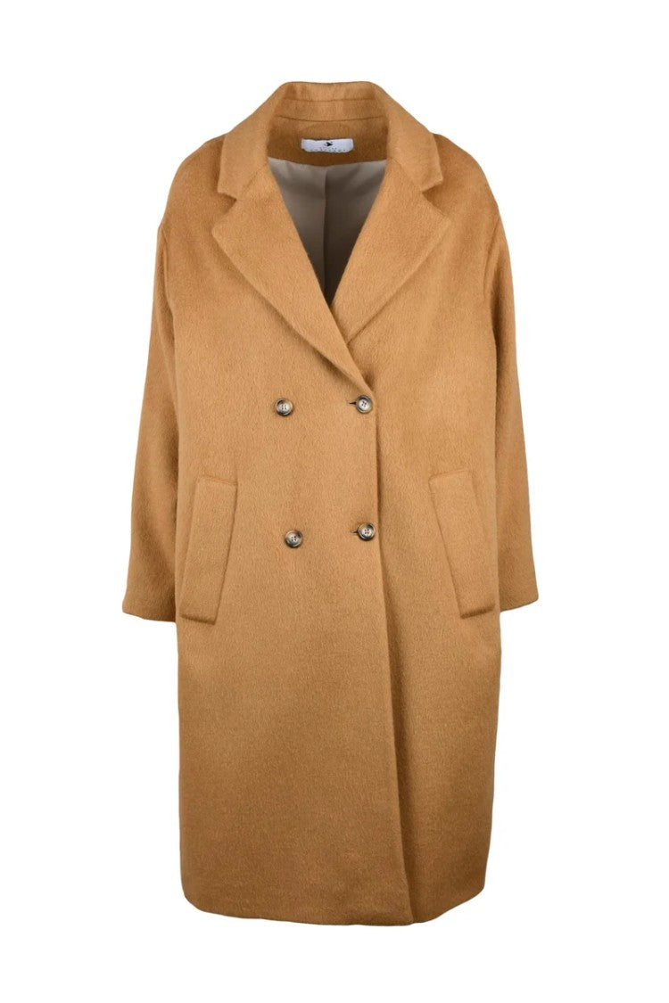 Oliver Horigamy Double-Breasted Coat - Beige