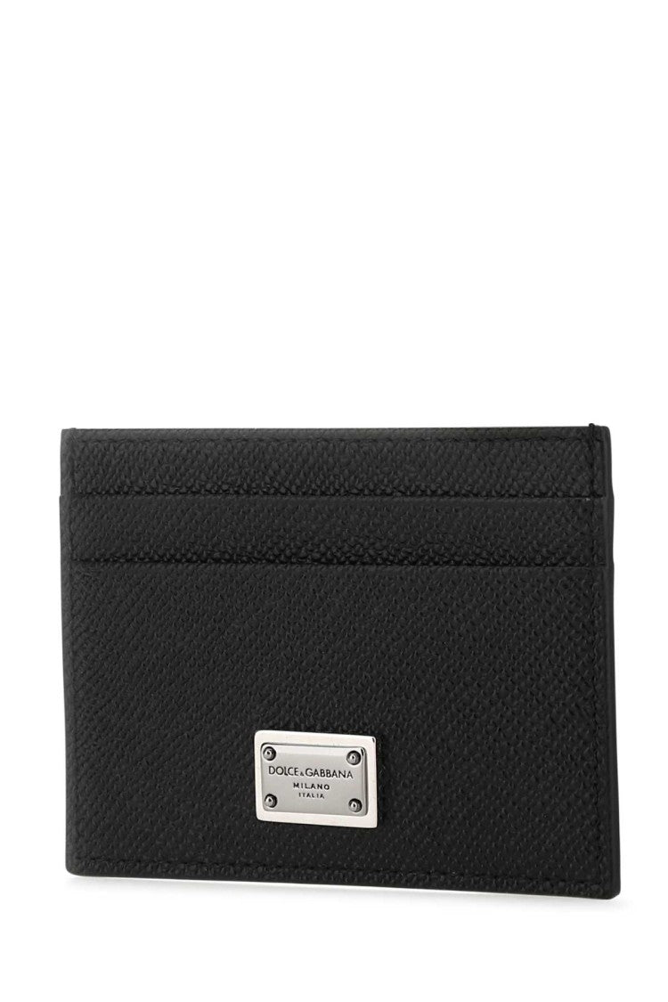 Dolce & Gabbana Black Leather Card Holder