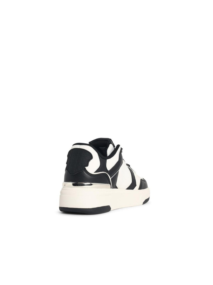 Philipp Plein 'Sk8r' Black And White Fabric Blend Sneakers