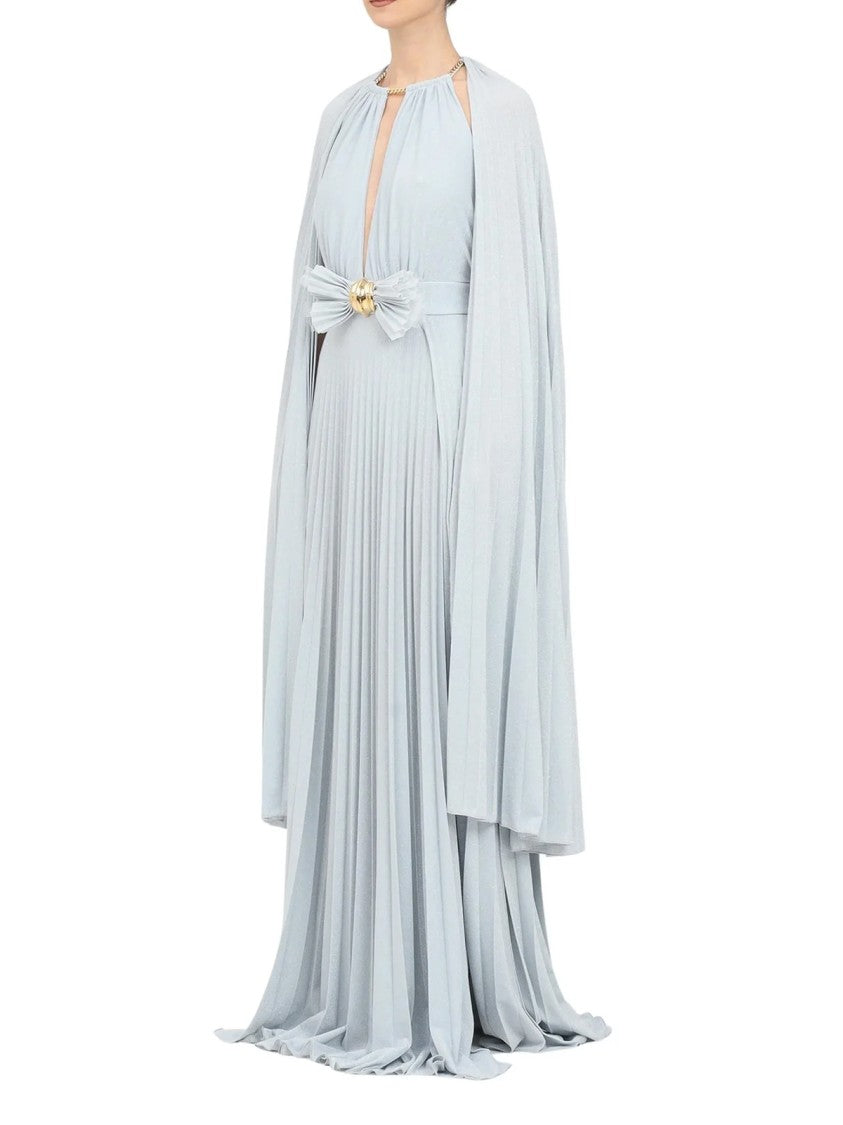 Elisabetta Franchi Light Blue Viscose Polyester Polyamide Dress