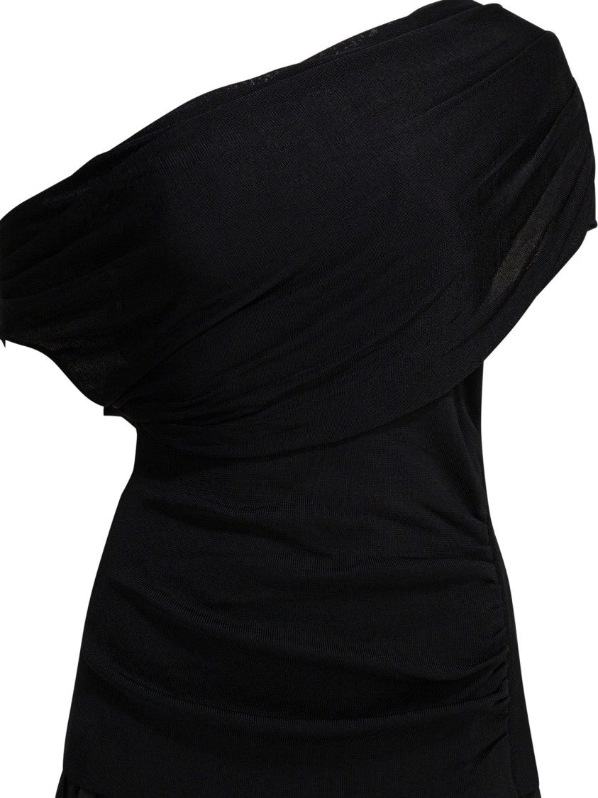 Self-Portrait Draped Midi Dress