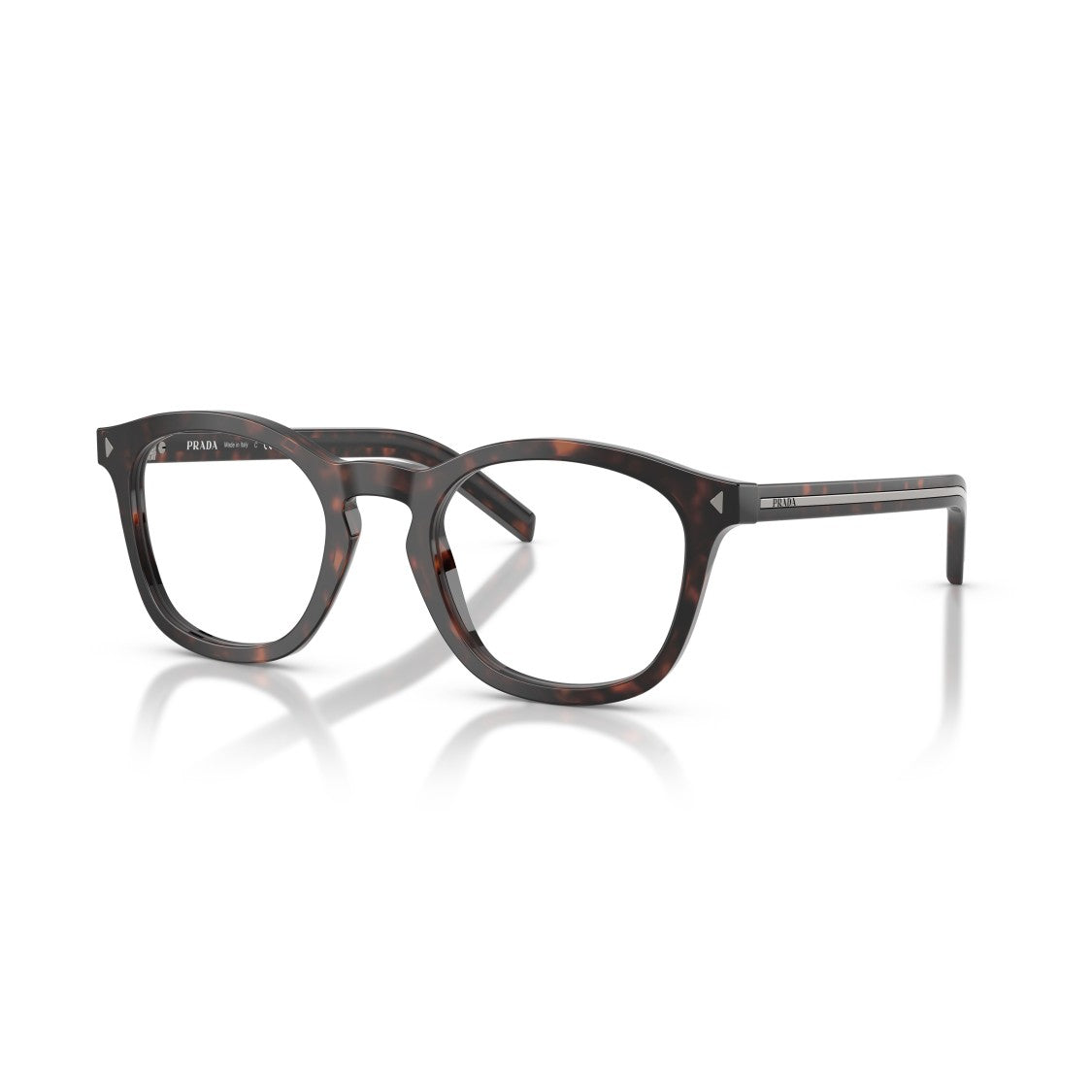 Prada 0Pr C04v Classic Square Tortoiseshell Acetate Eyeglasses