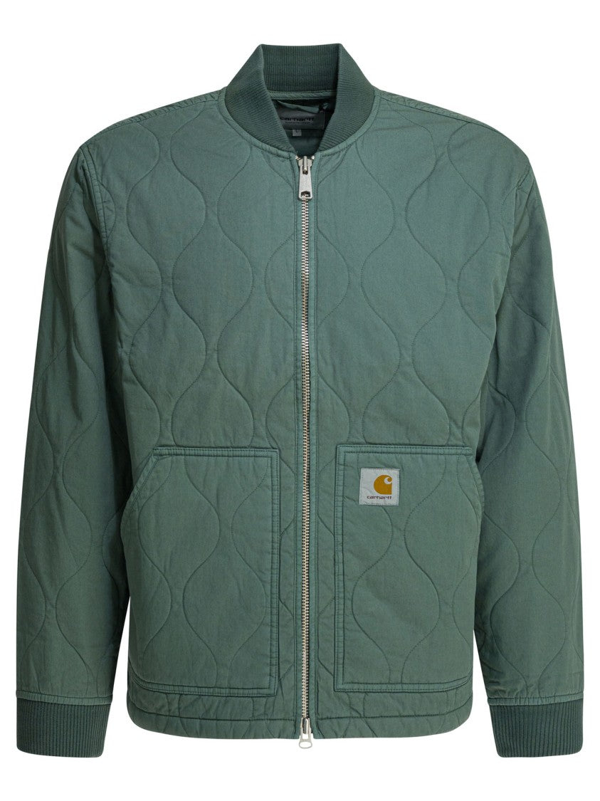 Carhartt Wip Quilted Oversized Jacket With Ribbed Knit Trims