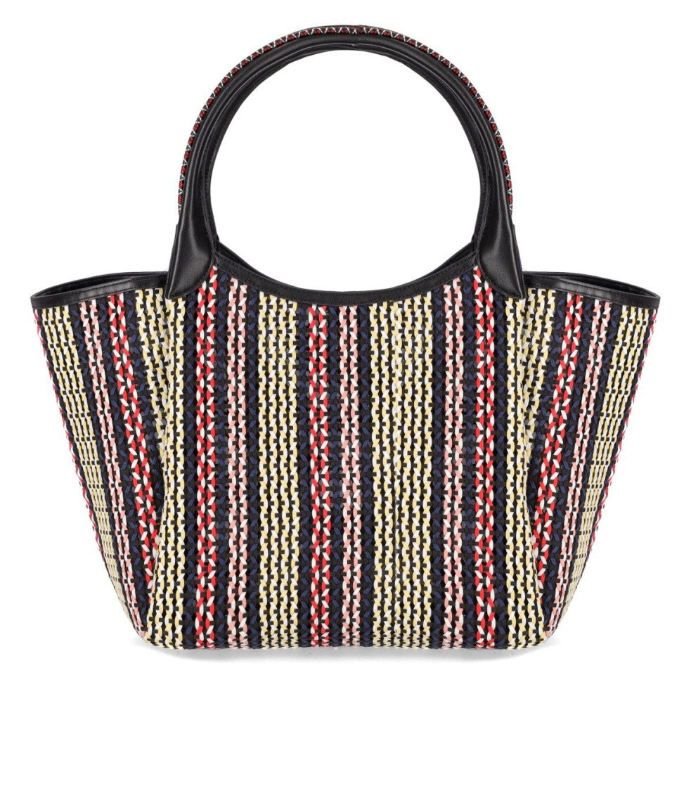 Emporio Armani Multicolor Woven Shopping Bag