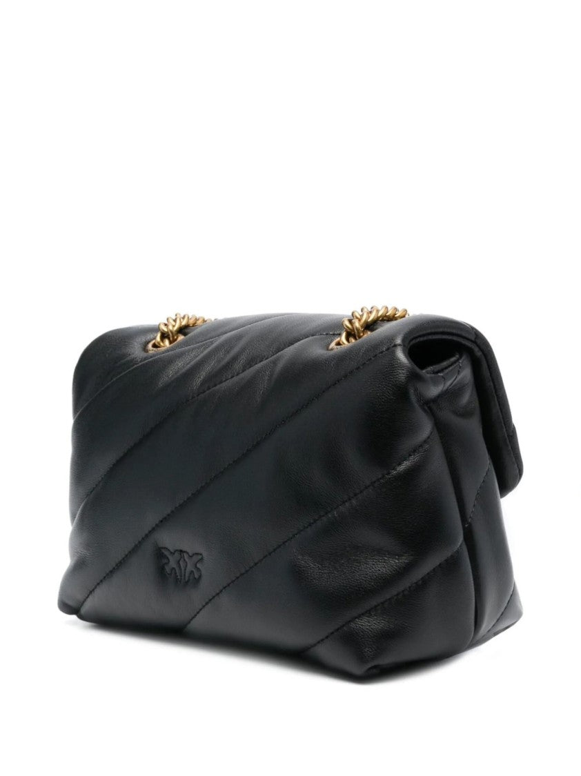 Pinko Quilted Shoulder Bag With Gold-Tone Bird Clasp