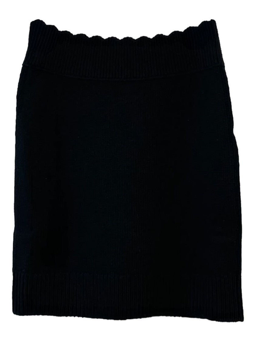 Chloé Black Mini Ribbed Waistband Skirt