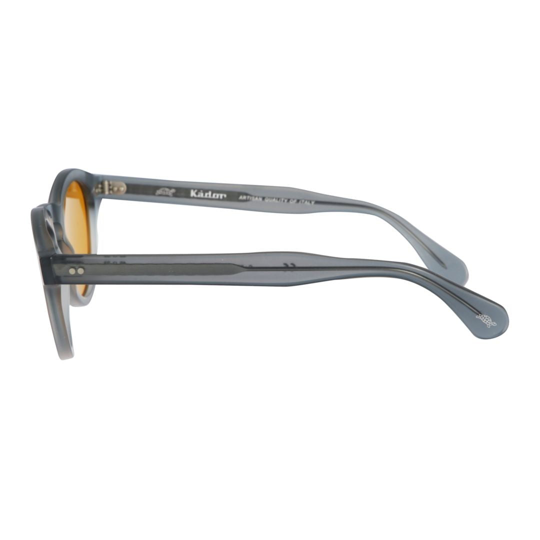 Kador Tony Round Frame Sunglasses With Translucent Smoky Gray Finish