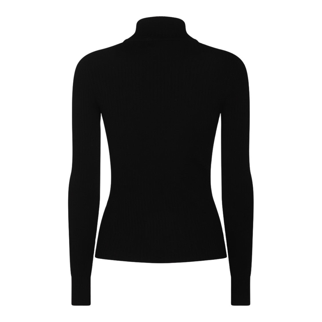 Courrèges Fitted Black Sweater With High Neckline