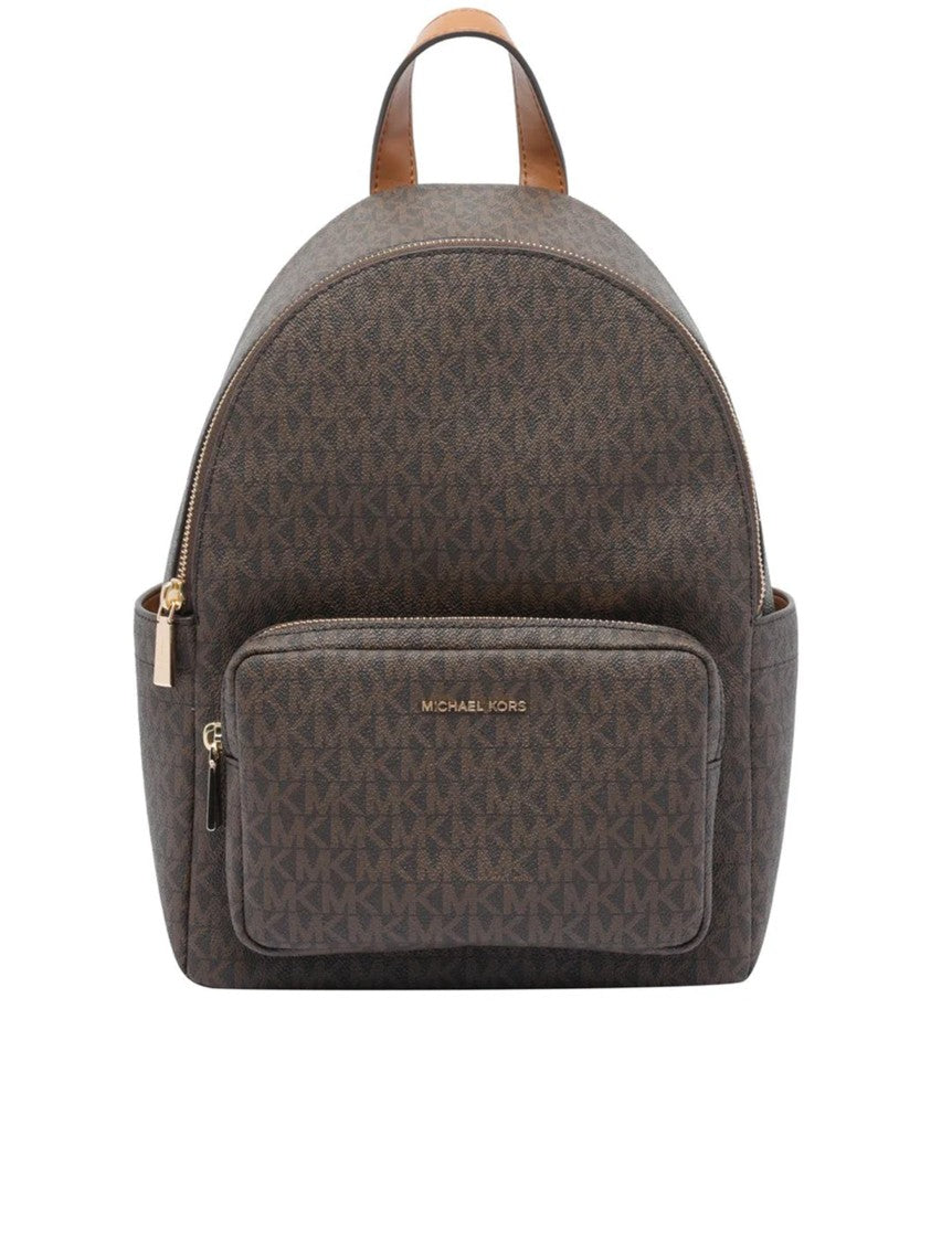 Michael Kors Dark Brown Monogram Pattern Backpack