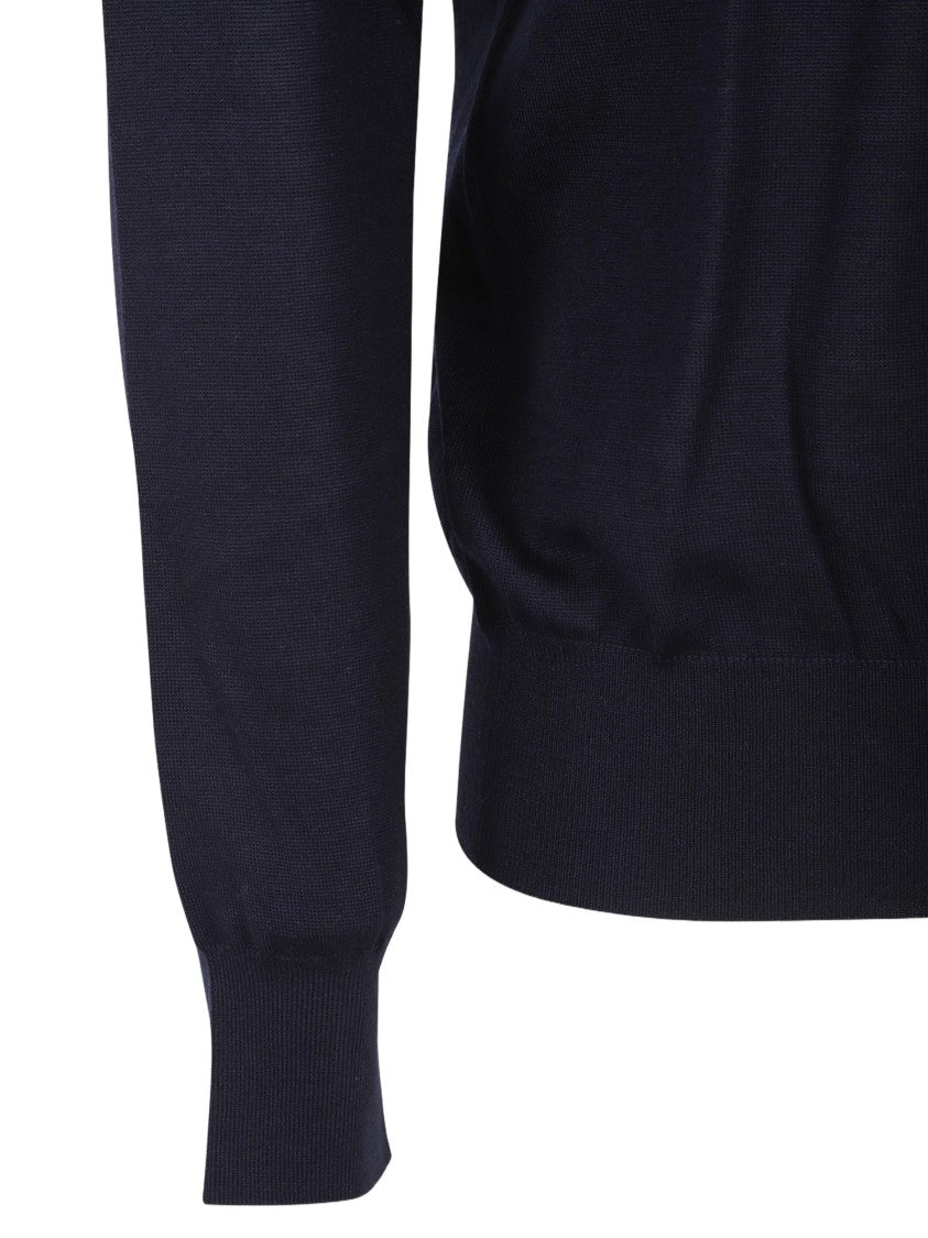 Saint Laurent Roll-Neck Sweater In Rich Blue