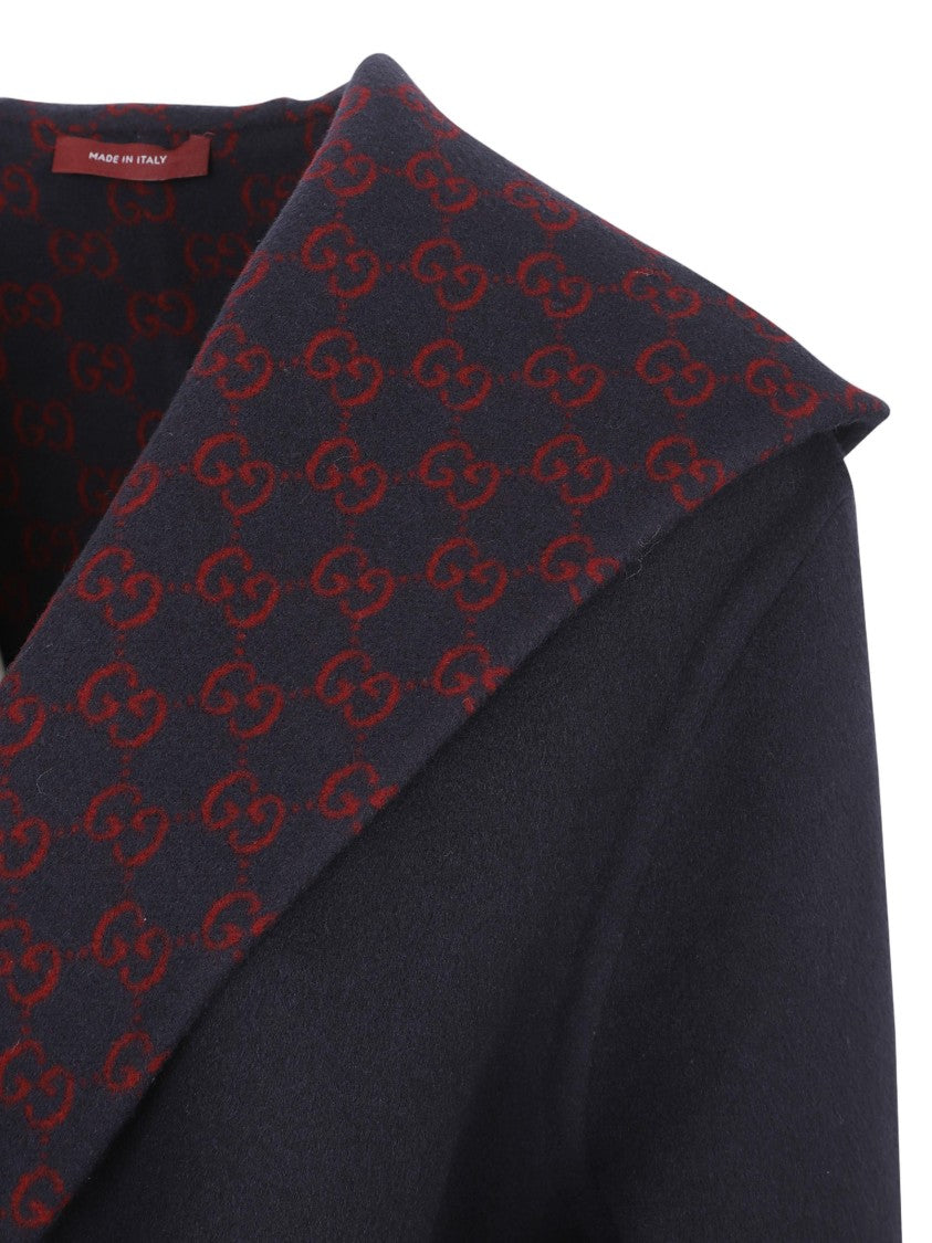 Gucci Reversible Coat Gg Double Wool