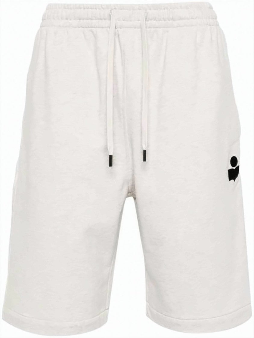 Isabel Marant Relaxed Fit Drawstring Shorts With Heathered Texture