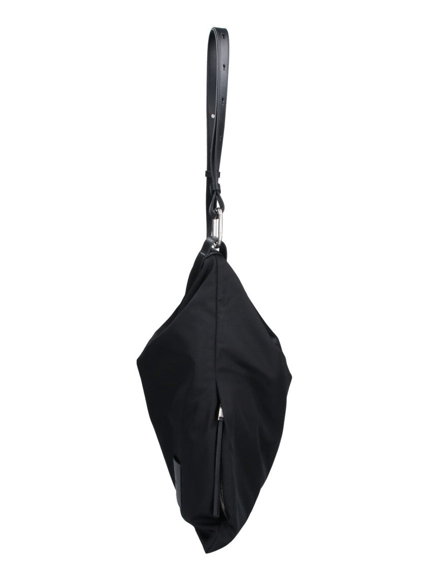 Jil Sander Black Soft Rolled Hobo Bag