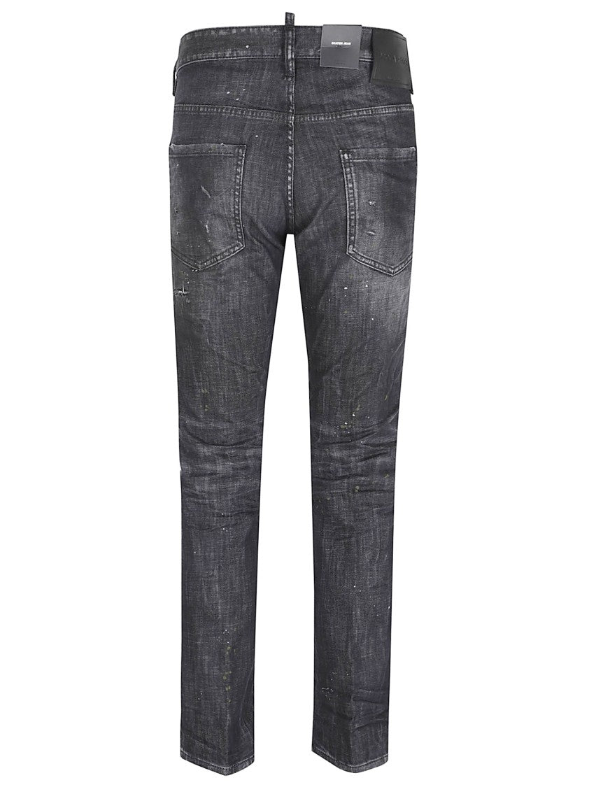 Dsquared2 Distressed Black Denim Jeans