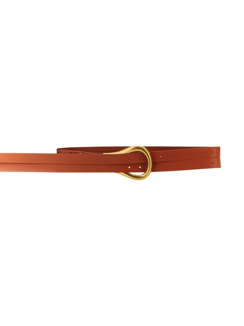 Bottega Veneta Double Belt With Smooth Texture And Minimalist Design