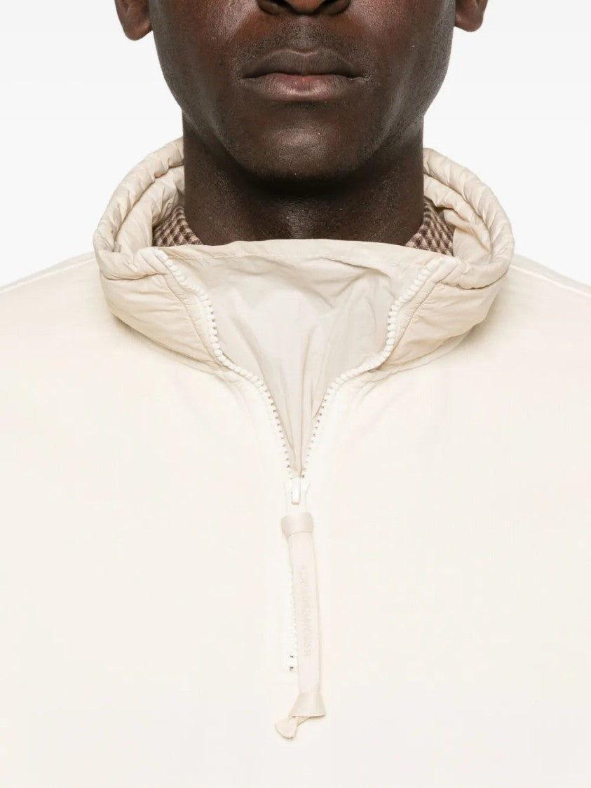 C.P. Company Half-Zip Quilted-Panel Sweatshirt