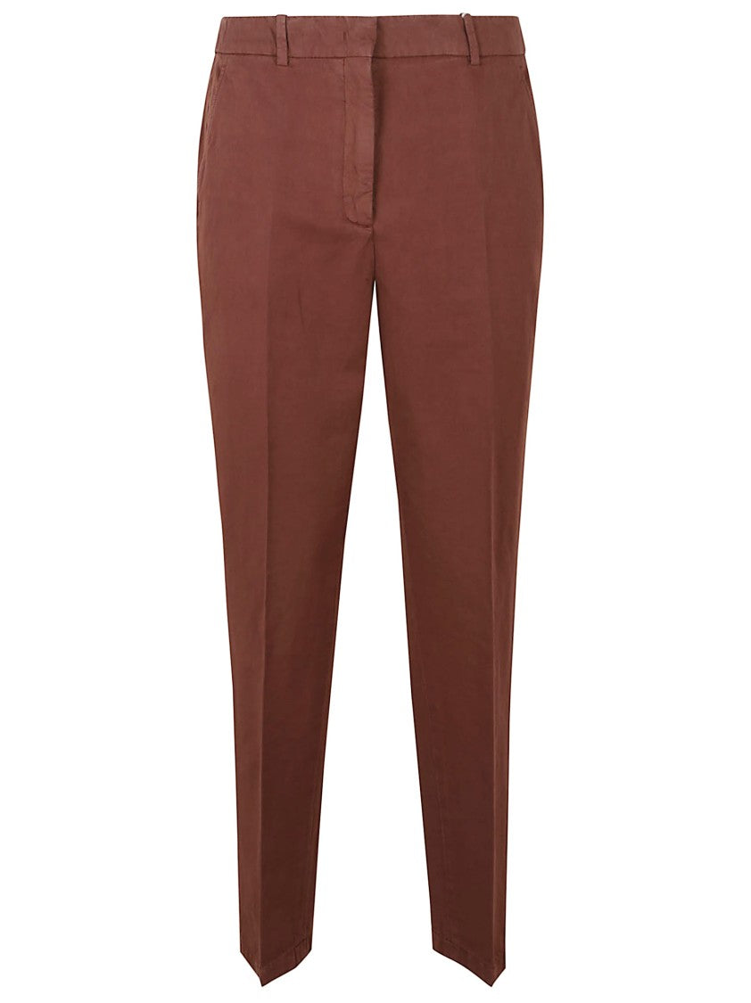 Incotex Tailored Straight-Leg Cotton Pants With Snug Waistband