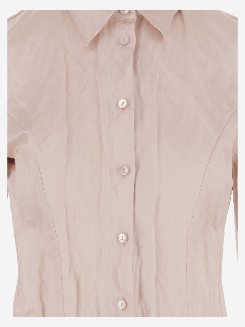 Blumarine Crinkled Satin Shirt