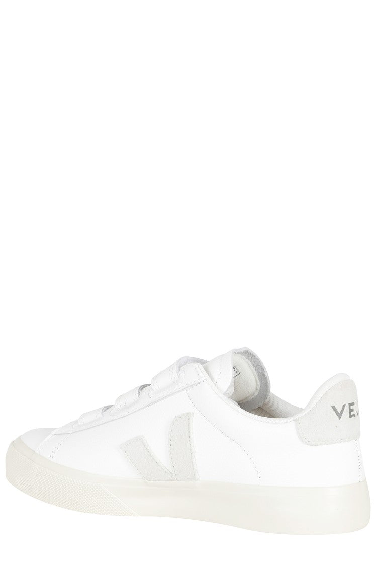 Veja White Recife Smooth Leather Velcro Sneakers