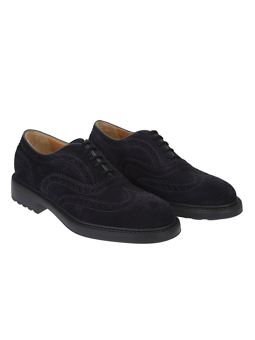 Doucal's Visone Wingtip Suede Derby Shoes