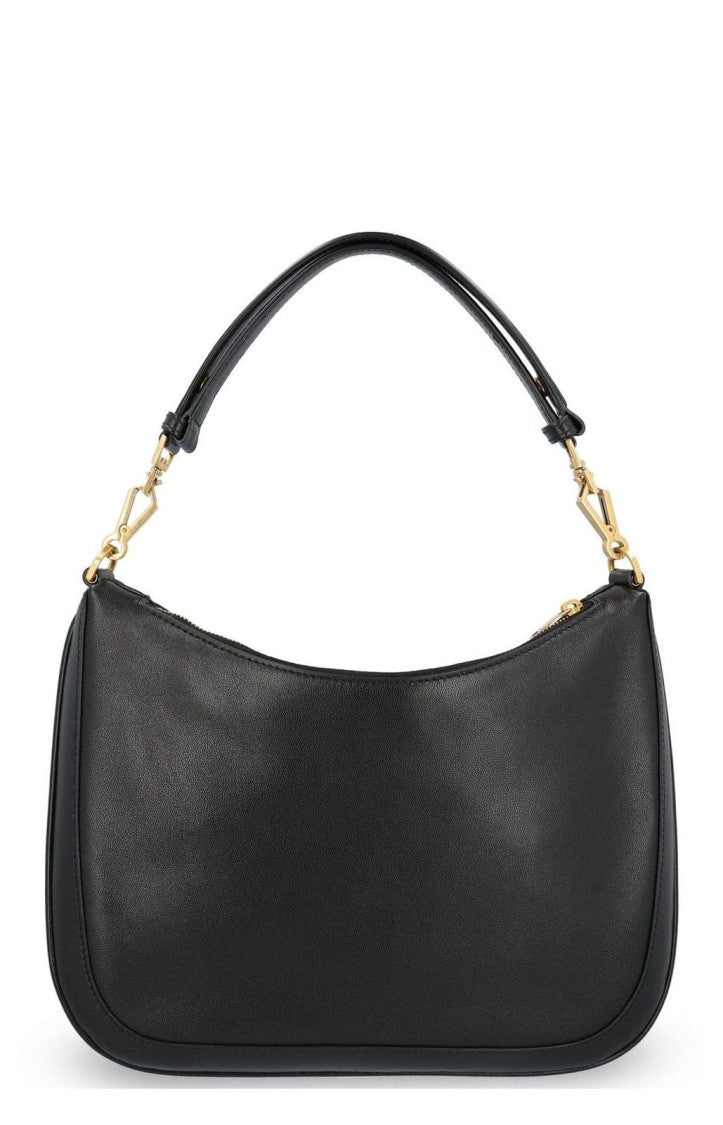 Saint Laurent Curved Rectangular Shoulder Bag With Gold-Tone Hardware
