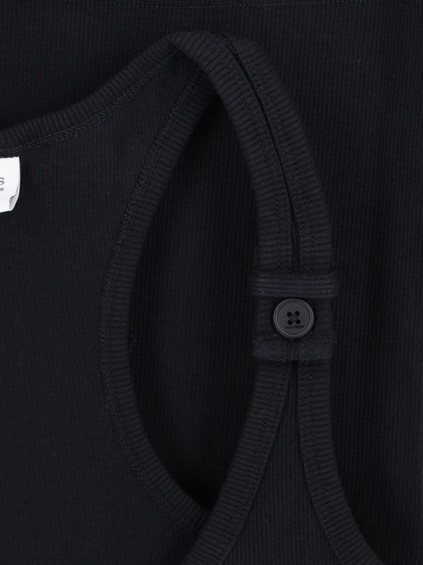 Courrèges "90’S" Ribbed Tank Top – Black
