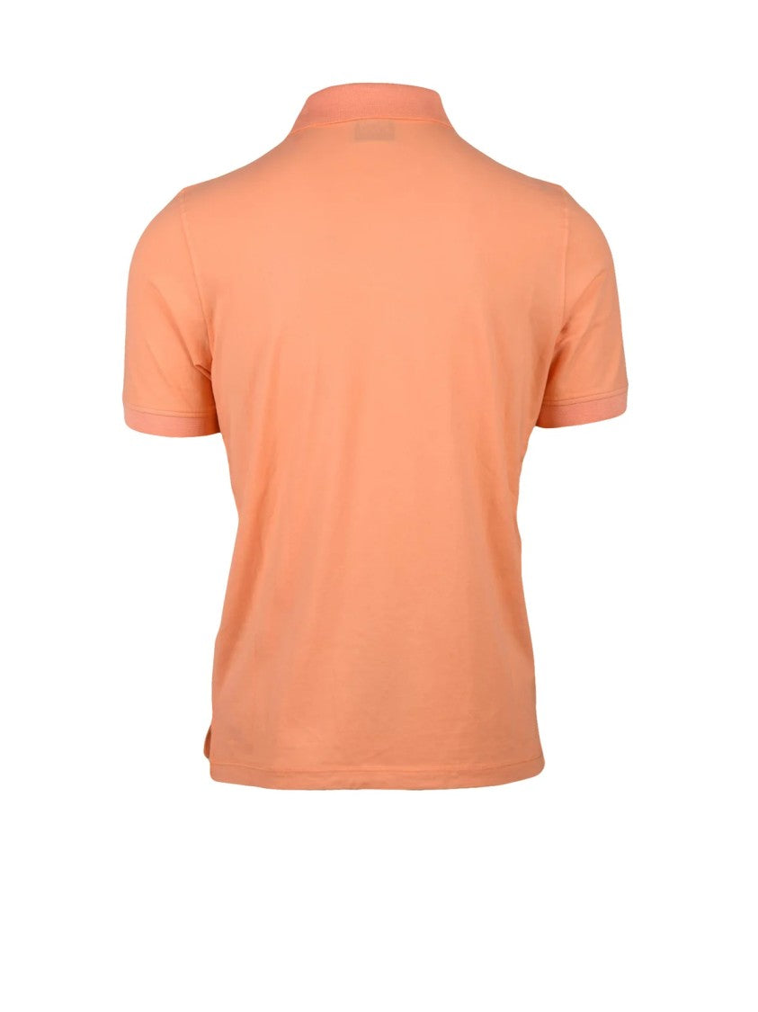 Alpha Studio Peach Cotton Stretch Polo