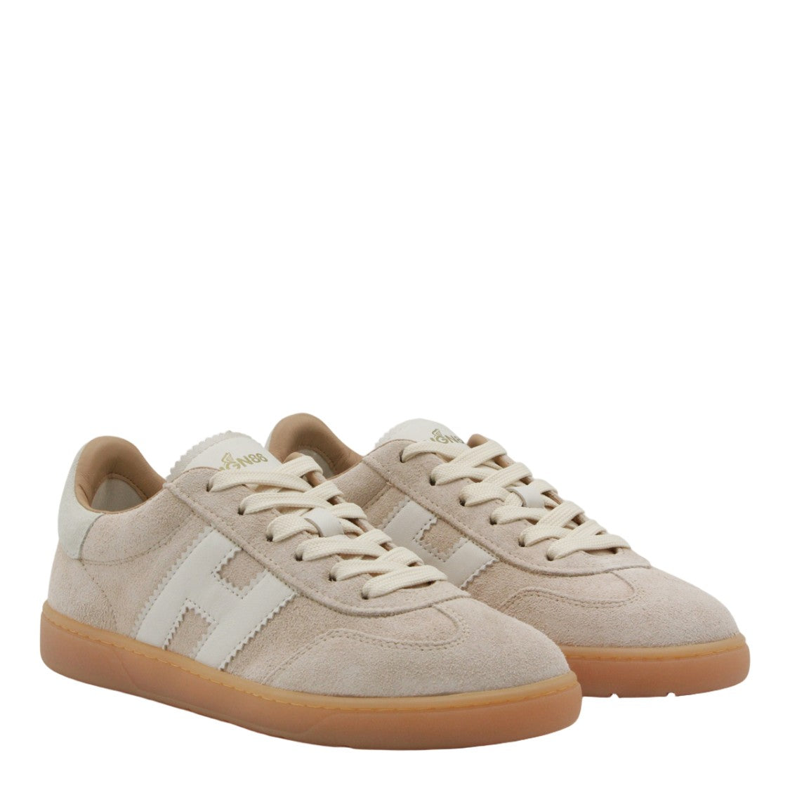 Hogan Soft Suede Sneakers With Contrasting Leather Logo
