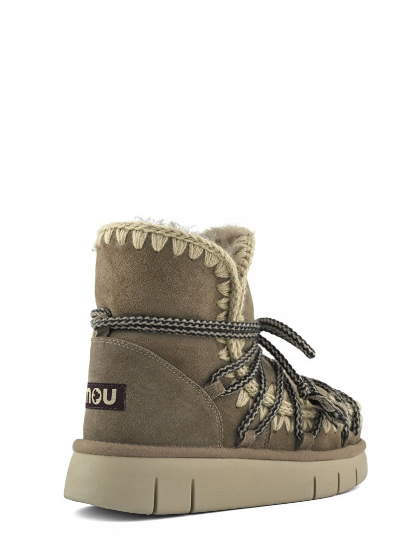 Mou Whipstitch Braided Lace Ankle Boots