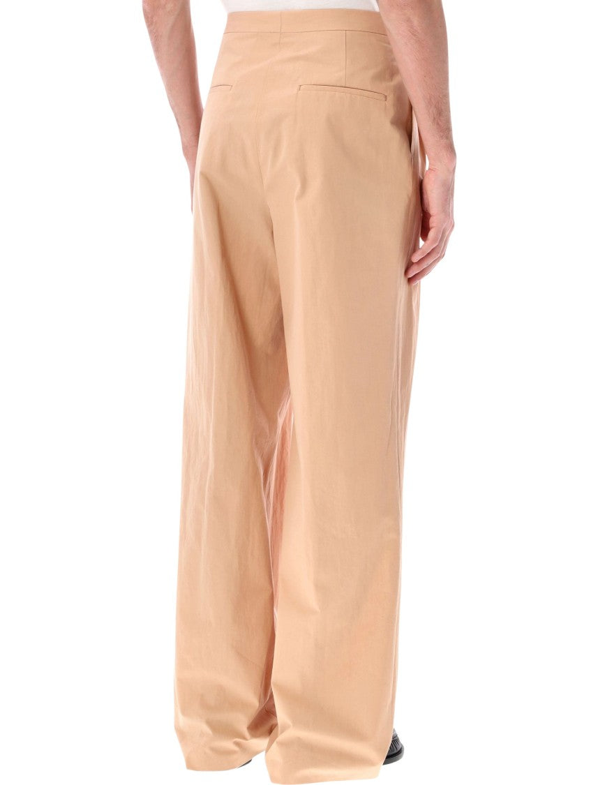 Dries Van Noten Pleated Cotton Poplin Pants