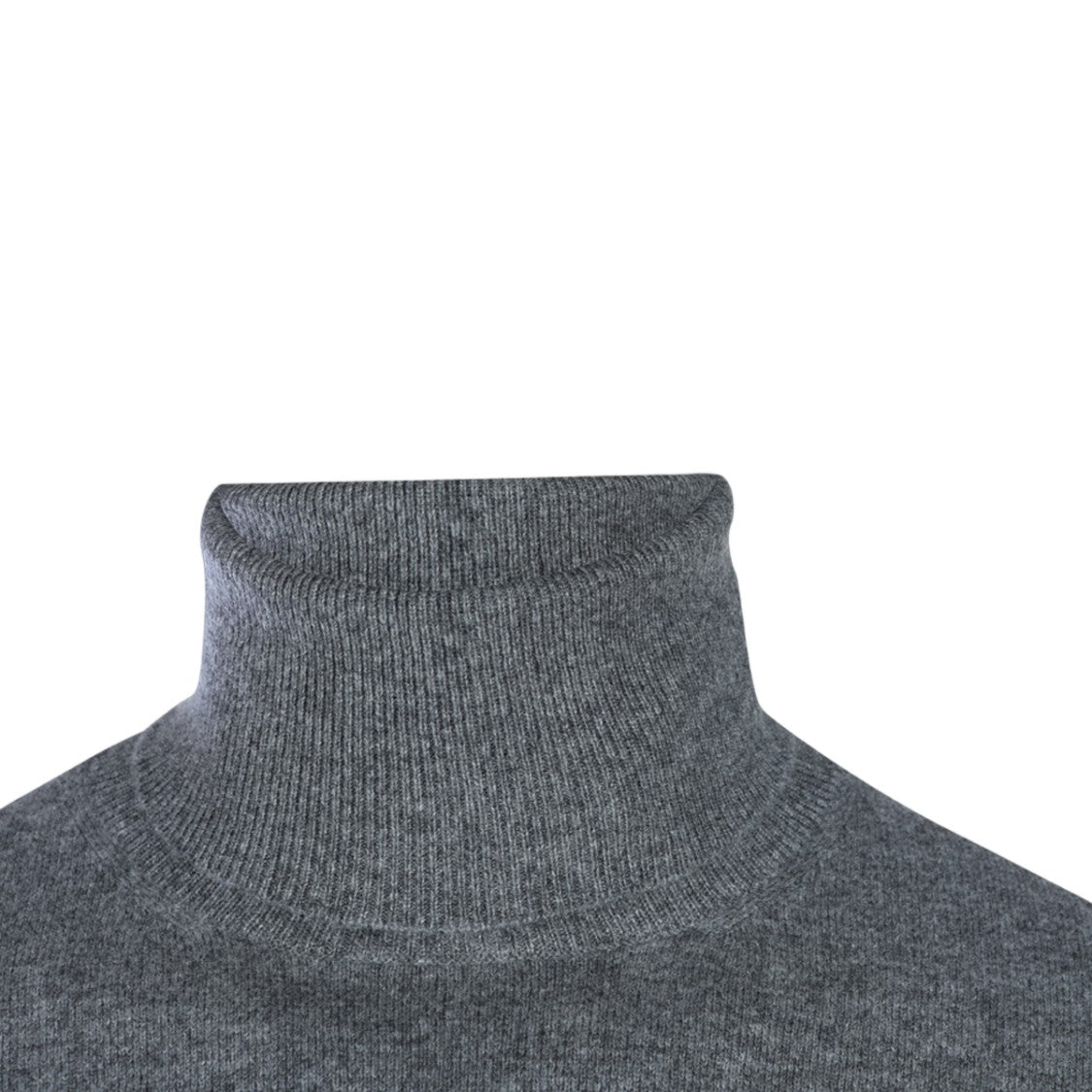 Malo Classic Turtleneck Sweater In Fine Knit Grey