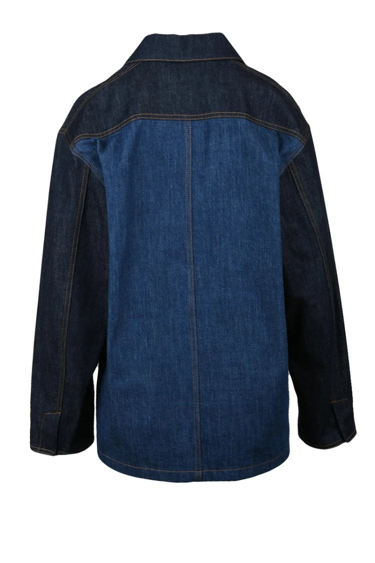 Fendi Rigid Denim Jacket - Blue