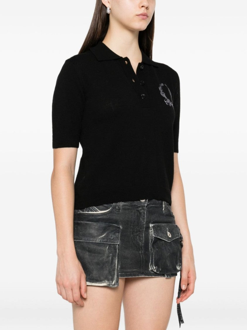 Moschino Short-Sleeved Polo Sweater