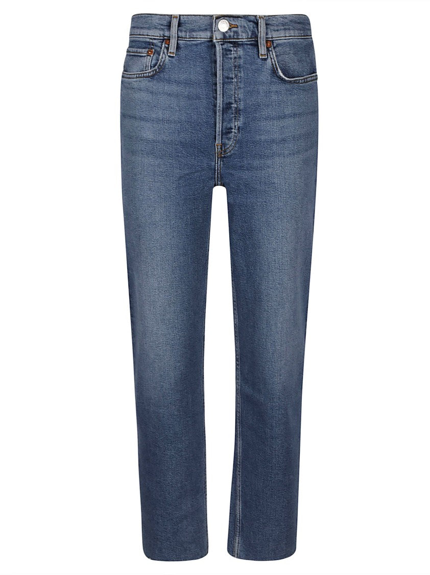 Re/Done 70S High Rise Stove Pipe Jeans