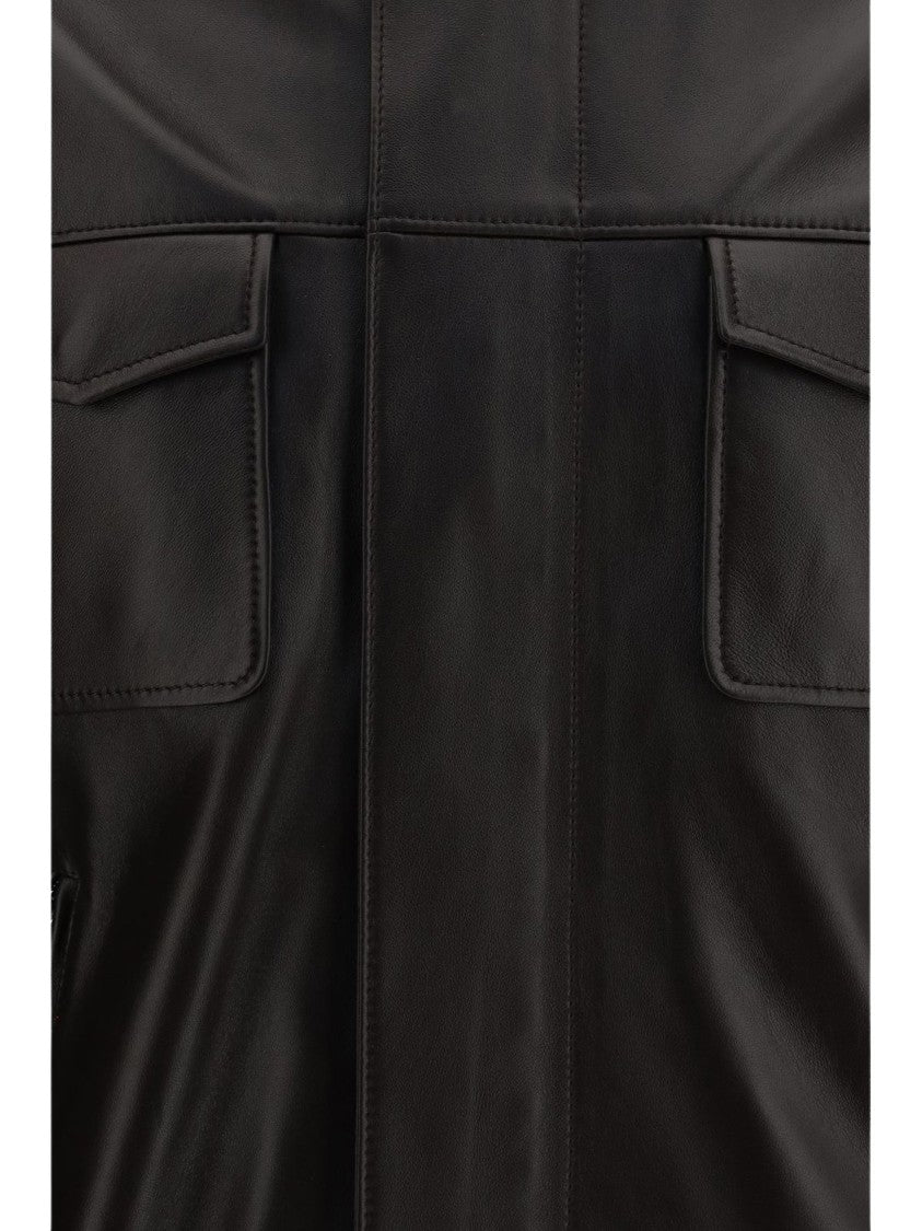 Dolce & Gabbana Lambskin Leather Bomber Jacket