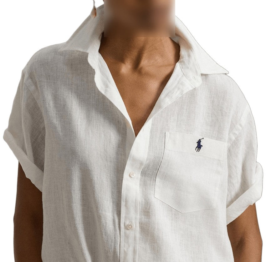 Polo Ralph Lauren White Linen Oversized Shirt