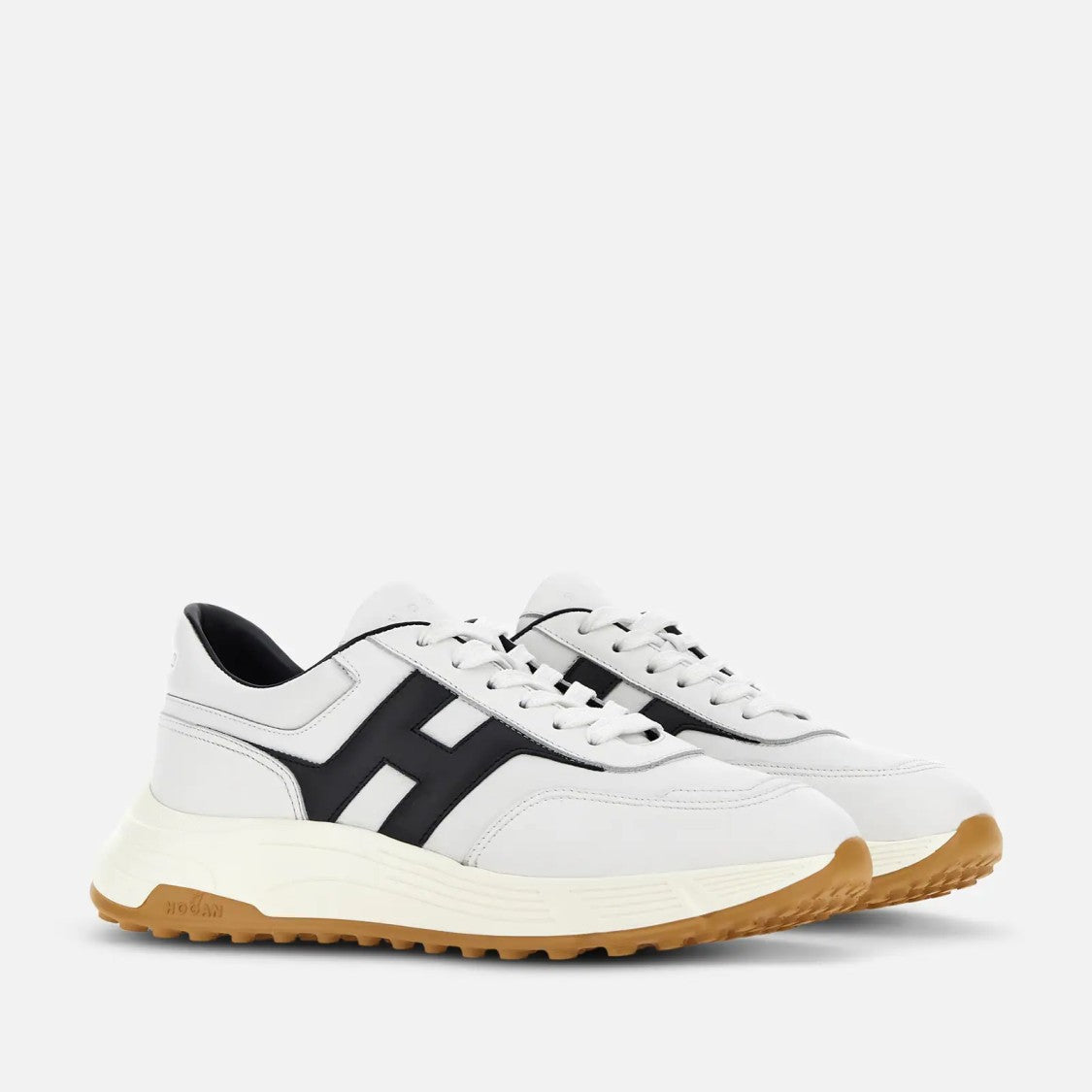 Hogan Hyperlight Allacciato H Sneakers In White Blue