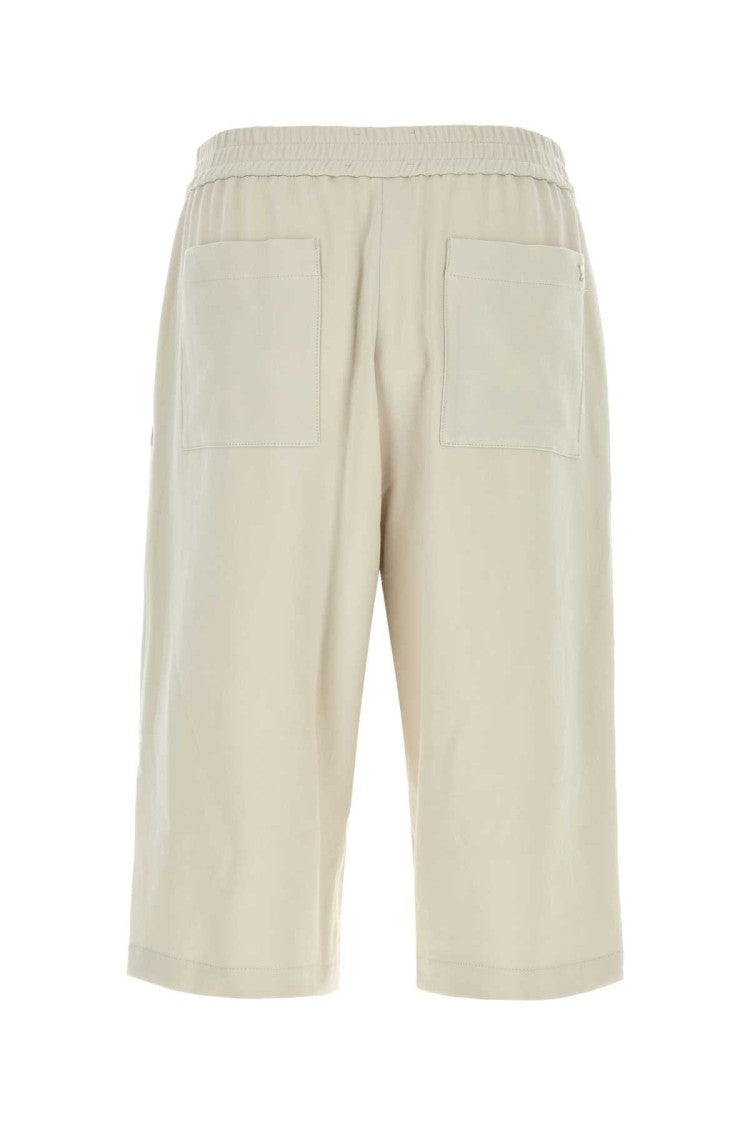 Ami Chalk Cotton Bermuda Shorts