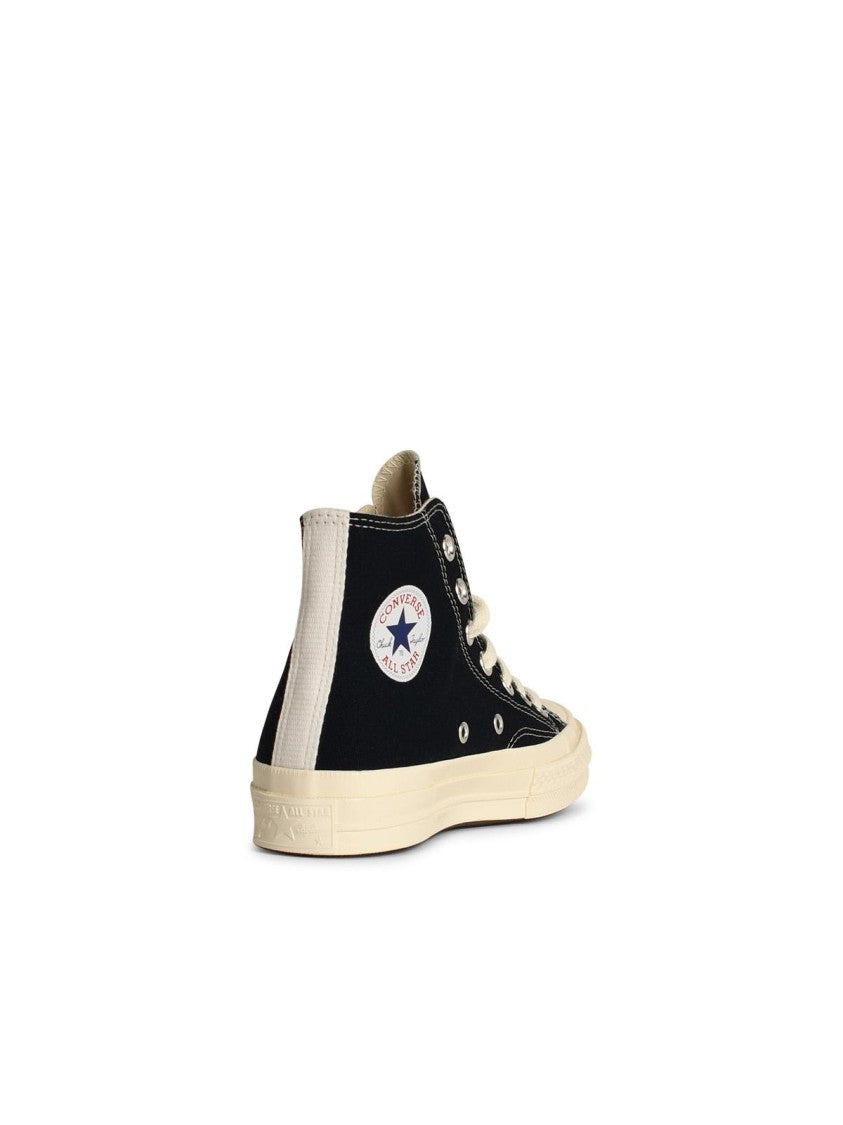 Comme Des Garçons X Converse Red Heart' Black Tela Sneakers