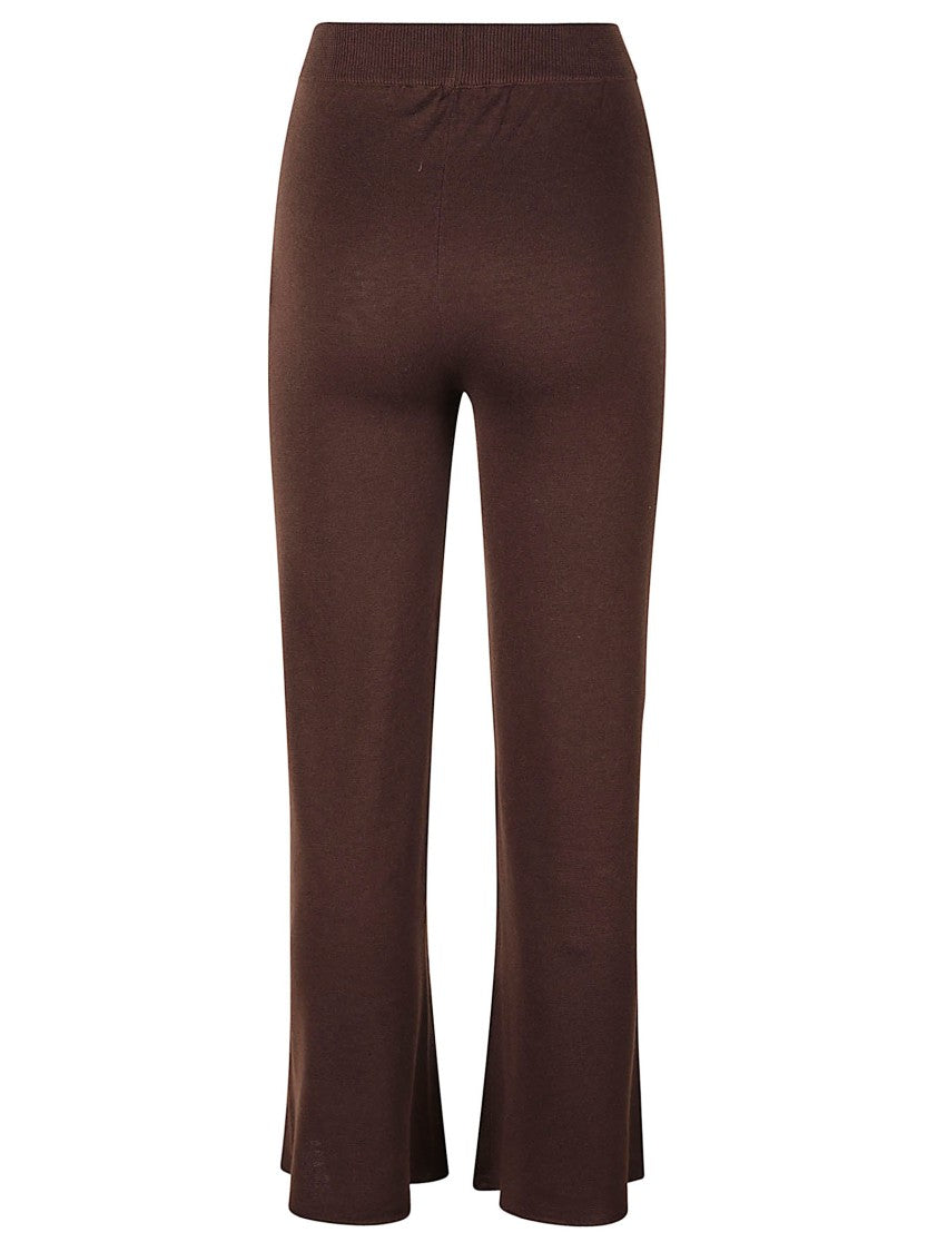 Majestic Filatures High-Waisted Cropped Pants With Ribbed Detailing