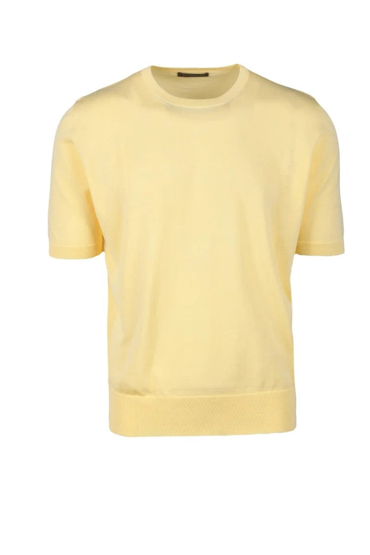 Hawico Yellow Crewneck Cotton Sweater