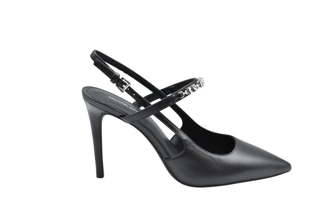 Michael Kors Pointed-Toe Slingback Pumps With Silver Accents