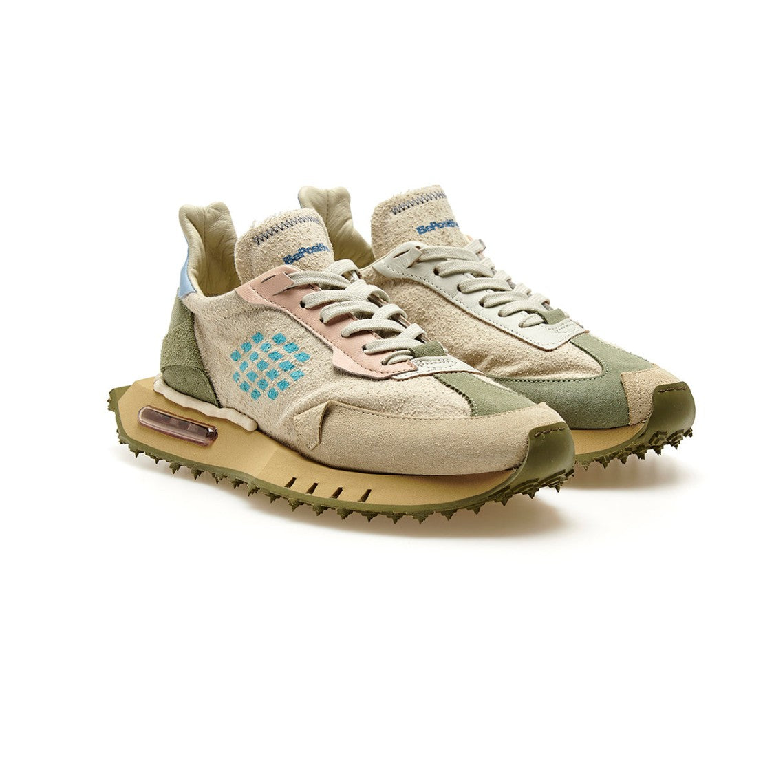 Bepositive Space Race Canvas Leather Sneakers