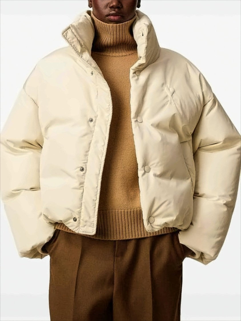 Ami Paris Cropped Oversized Puffer Jacket