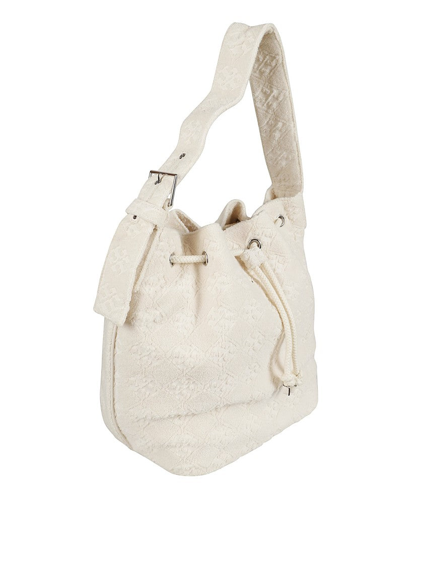 Tory Burch Large Textured Hobo Bag With Adjustable Handle