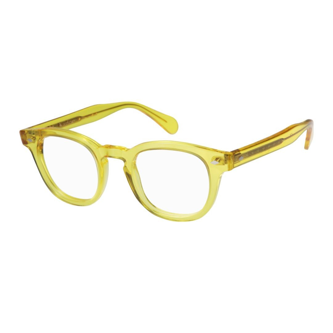 Kador Woody Cal 49 Translucent Yellow Rounded Square Eyeglasses