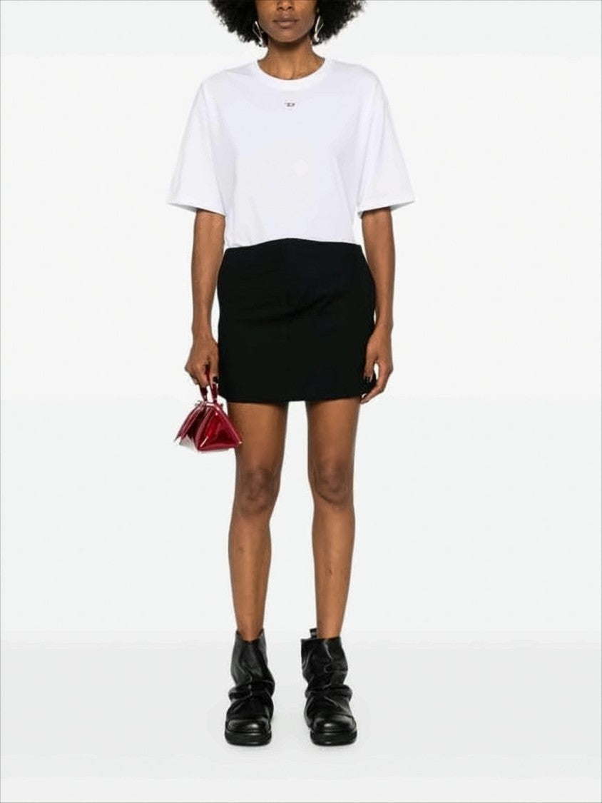 Diesel Relaxed-Fit White T-Shirt With Subtle Logo Detail