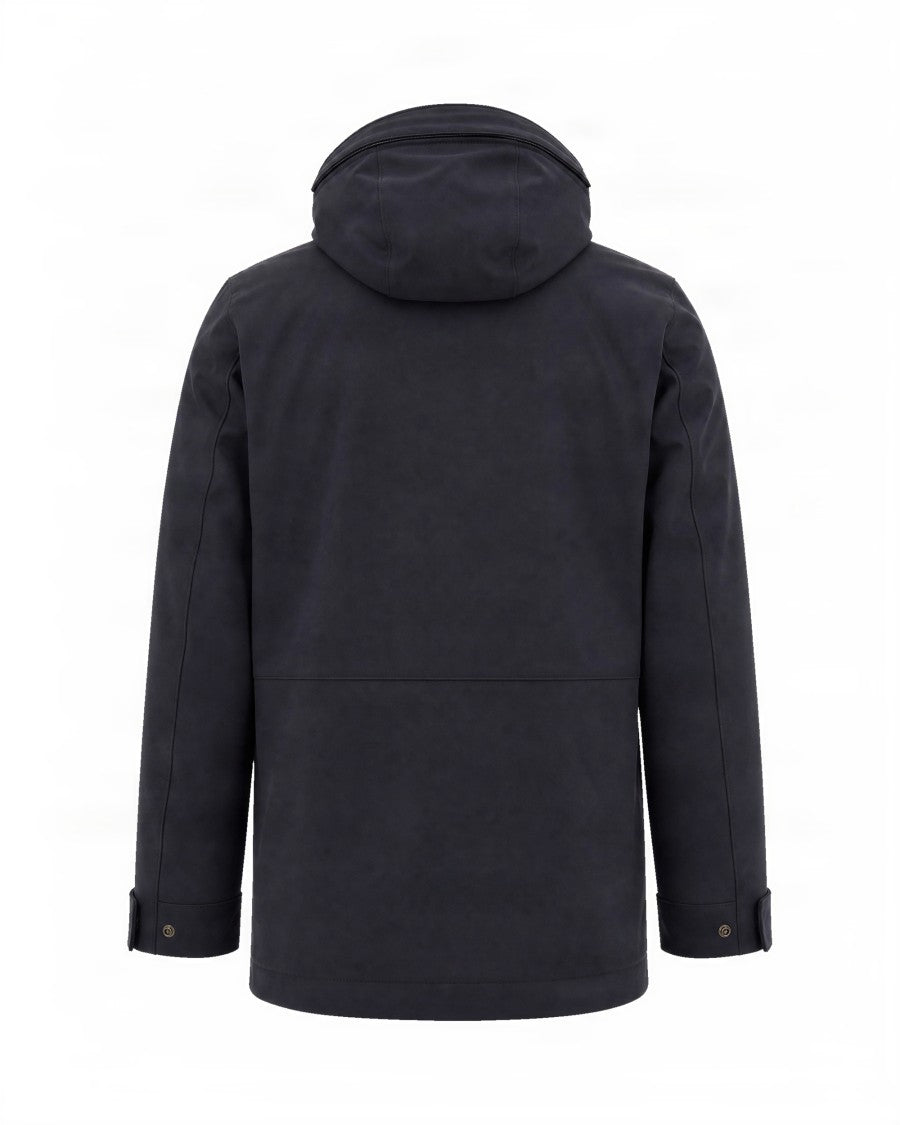 Woolrich Water-Resistant Black Tech Softshell Parka With Adjustable Hood