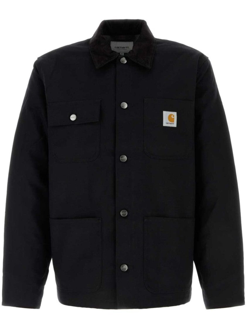 Carhartt Wip Black Corduroy Collar Canvas Jacket